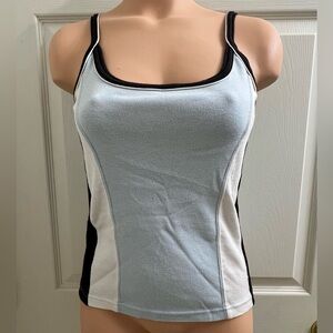 Union Bay Sky Blue, White and Black Tank Top